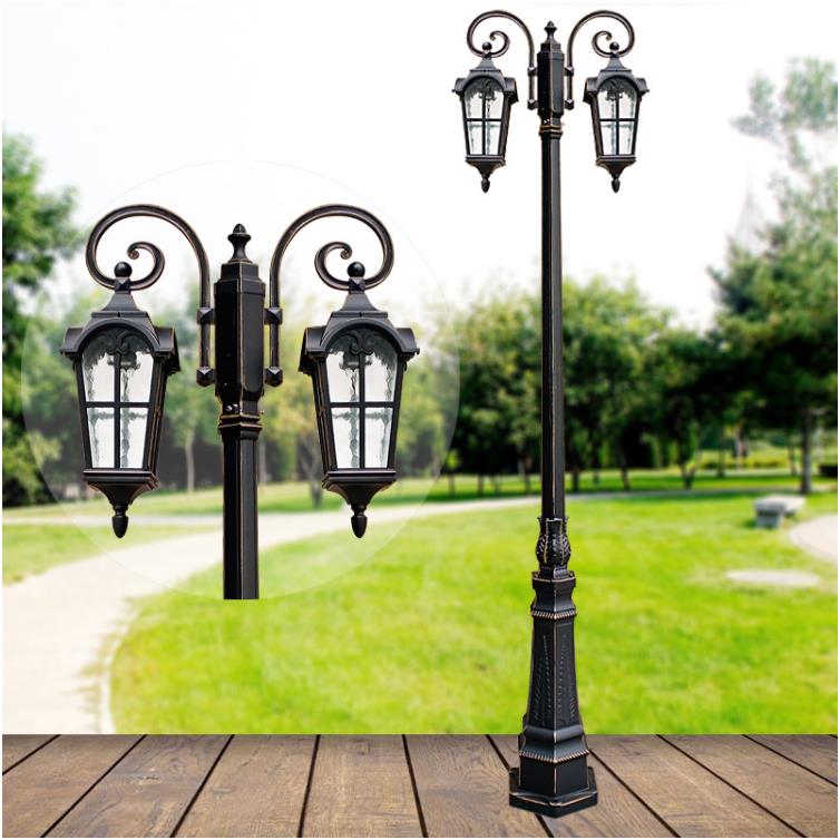 鋳造アルミ3 m装飾風景ガーデンランプポール、ランプ柱